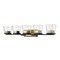 Z-Lite Bleeker Street 5 Light Vanity, Matte Black & Olde Brass & Clear 475-5V-MB-OBR - alternate 1